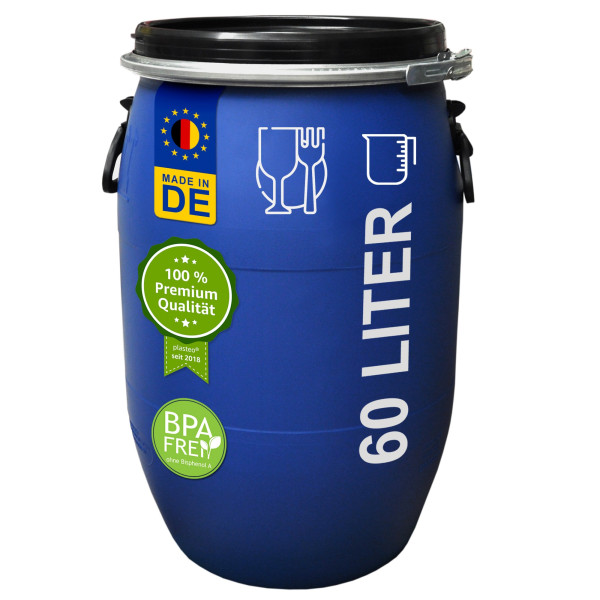 60 Liter Deckelfass mit FDA-Zulassung